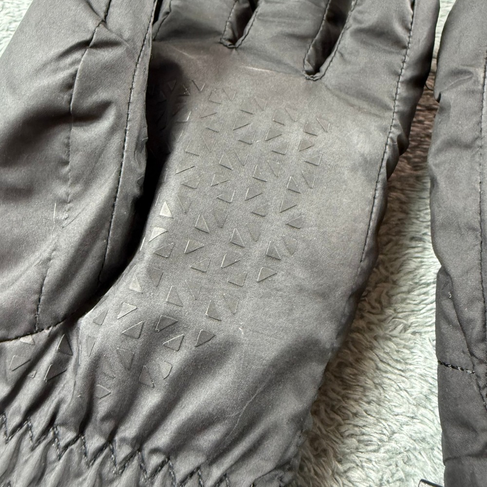 The North Face Womens Black Pink Quilted Faux Fur Lined Thermal Gloves Size M - Picture 10 of 10